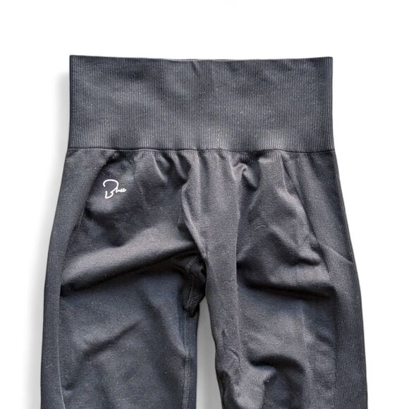 Bluee Seamless High Waist Squat Proof Contour Leggings Sz S Midnight Black - Picture 7 of 9